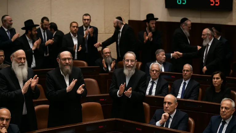 תמונה עבור הכתבה: חוק יסוד לימוד התורה עבר בקריאה ראשונה