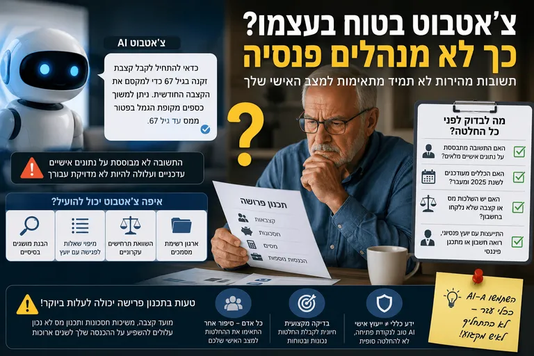 תמונה עבור הכתבה: צ'אטבוט בטוח בעצמו? כך לא מנהלים פנסיה