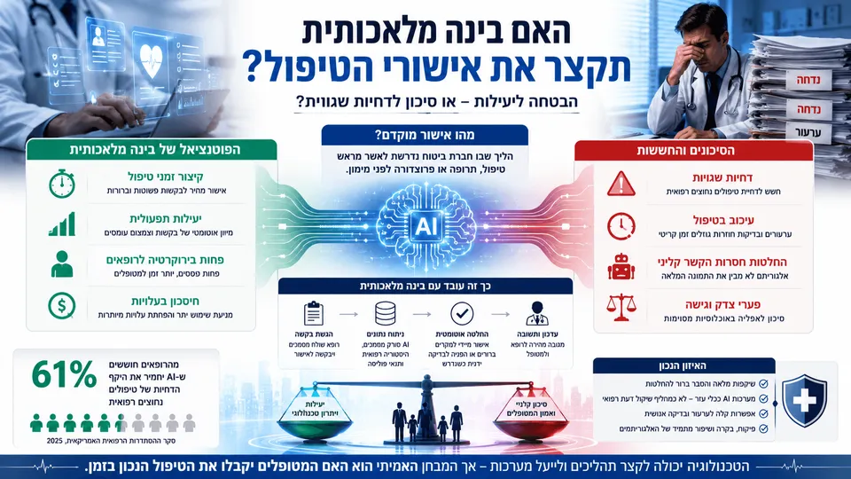 האם בינה מלאכותית תקצר את אישורי הטיפול