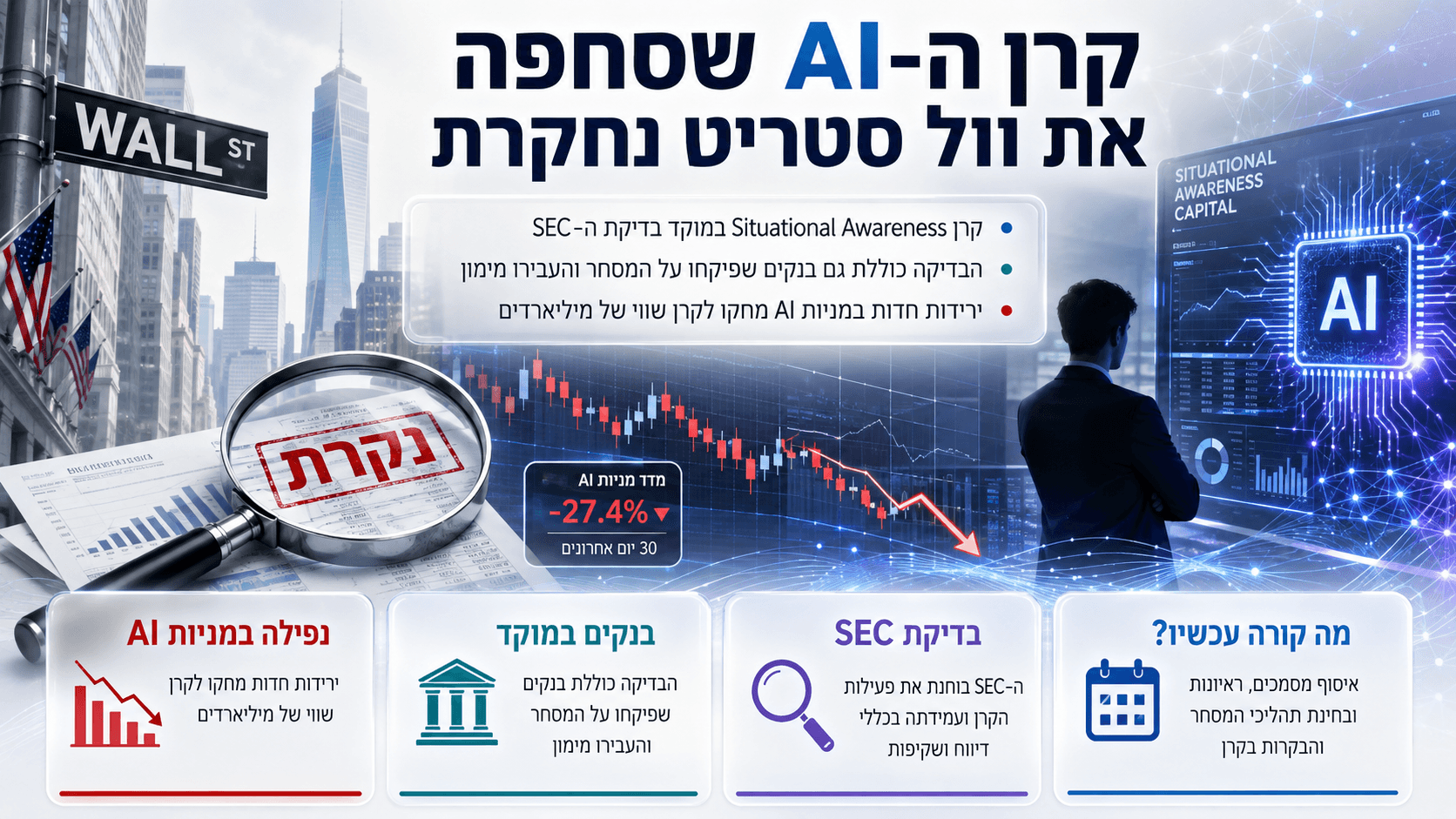 אינפוגרפיקה על חקירת קרן AI בוול סטריט
