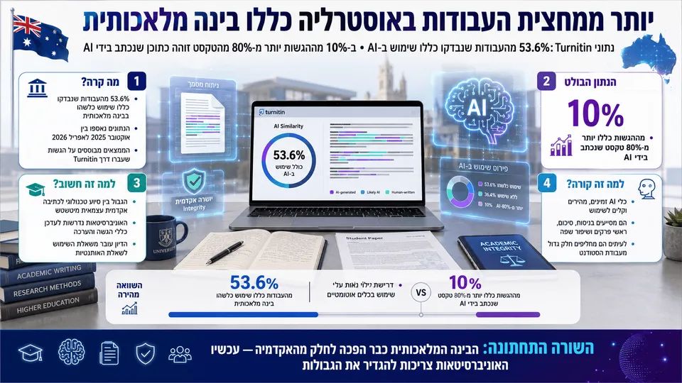 יותר ממחצית העבודות באוסטרליה כללו בינה מלאכותית