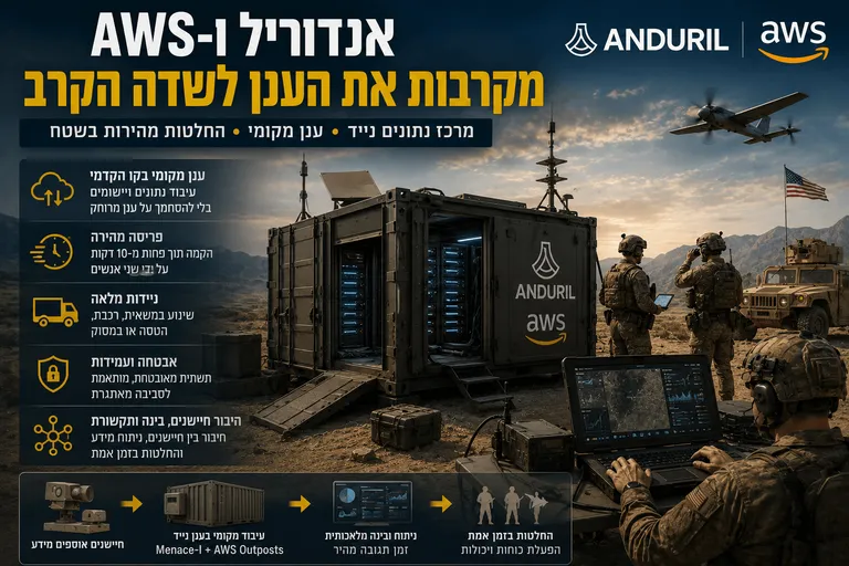 תמונה עבור הכתבה: אנדוריל ו-AWS מקרבות את הענן לשדה הקרב