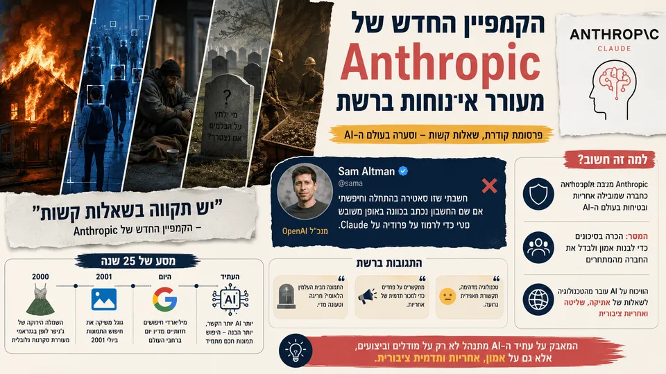 הקמפיין החדש של Anthropic מעורר אי־נוחות ברשת