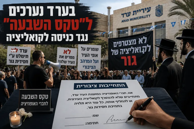 תמונה עבור הכתבה: בערד נערכים ל"טקס השבעה" נגד כניסה לקואליציה