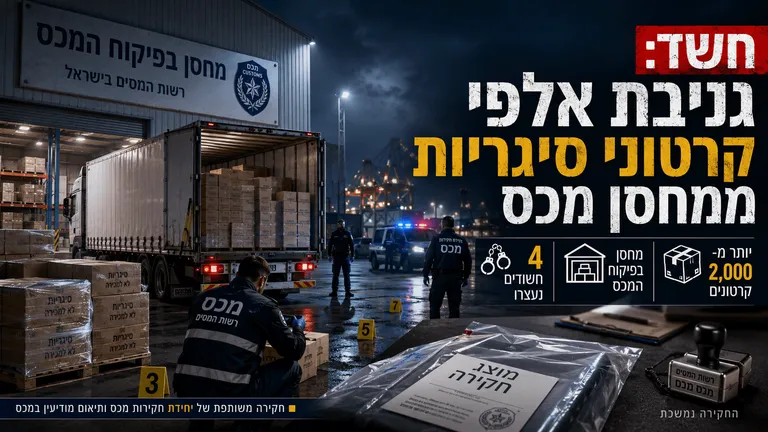 חשד: גניבת אלפי קרטוני סיגריות ממחסן מכס