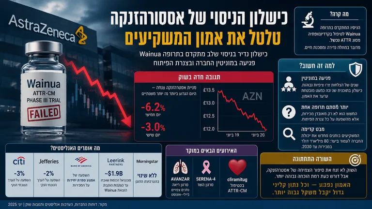 תמונה עבור הכתבה: כישלון הניסוי של אסטרהזנקה טלטל את אמון המשקיעים