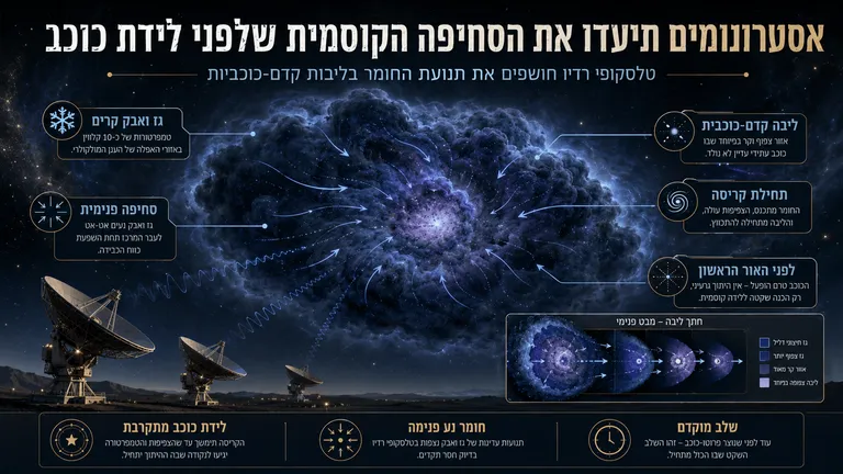 תמונה עבור הכתבה: אסטרונומים תיעדו את הסחיפה הקוסמית שלפני לידת כוכב