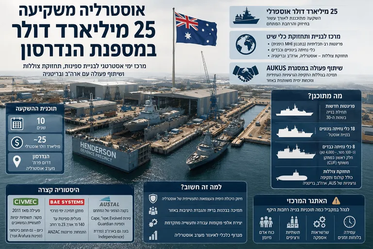 תמונה עבור הכתבה: אוסטרליה משקיעה 25 מיליארד דולר במספנת הנדרסון