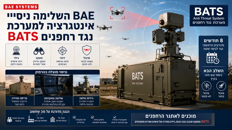 תמונה עבור הכתבה: BAE השלימה ניסויי אינטגרציה למערכת נגד רחפנים