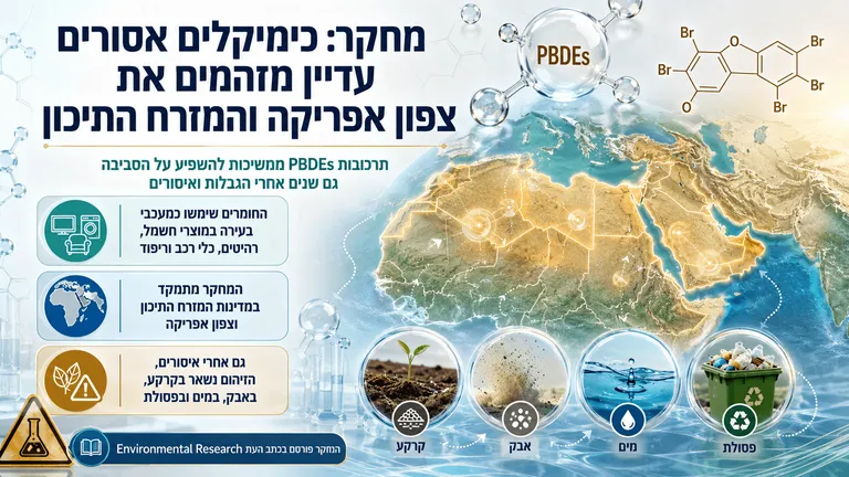 מחקר: כימיקלים אסורים עדיין מזהמים את צפון אפריקה והמזרח התיכון