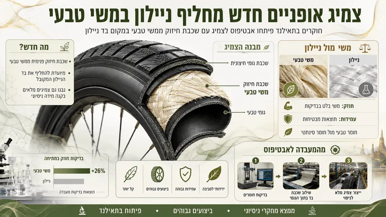 צמיג אופניים חדש מחליף ניילון במשי טבעי