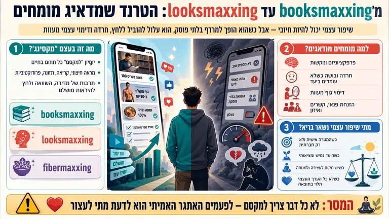 תמונה עבור הכתבה: מ־booksmaxxing עד looksmaxxing: הטרנד שמדאיג מומחים