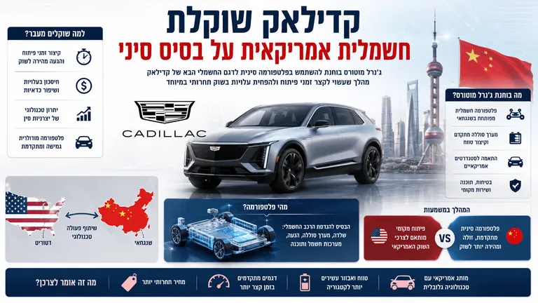 תמונה עבור הכתבה: קדילאק שוקלת חשמלית אמריקאית על בסיס סיני