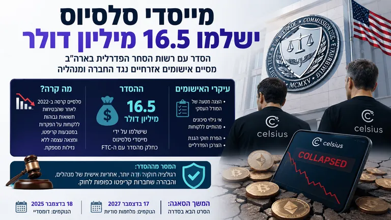 תמונה עבור הכתבה: מייסדי סלסיוס ישלמו 16.5 מיליון דולר