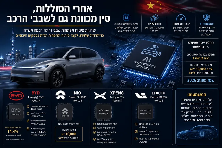 תמונה עבור הכתבה: אחרי הסוללות, סין מכוונת גם לשבבי הרכב