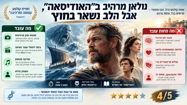 נולאן מרהיב ב״האודיסאה״, אבל הלב נשאר בחוץ
