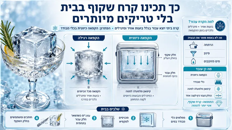 תמונה עבור הכתבה: כך תכינו קרח שקוף בבית בלי טריקים מיותרים