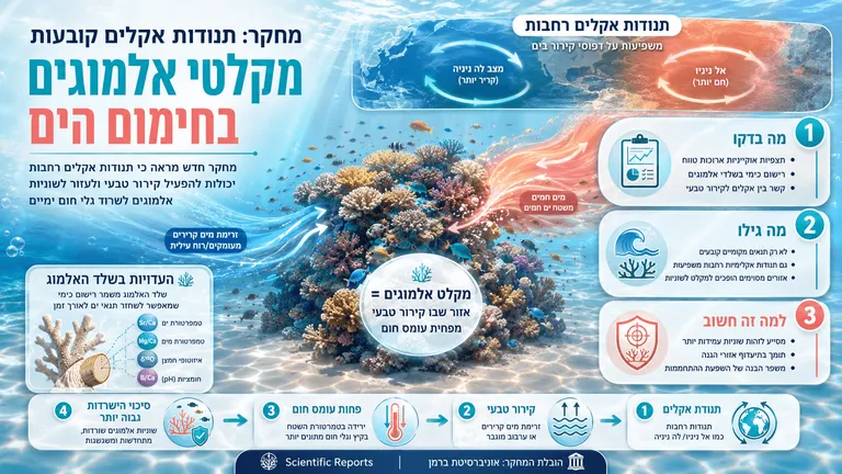 תמונה עבור הכתבה: מחקר: תנודות אקלים קובעות מקלטי אלמוגים בחימום הים