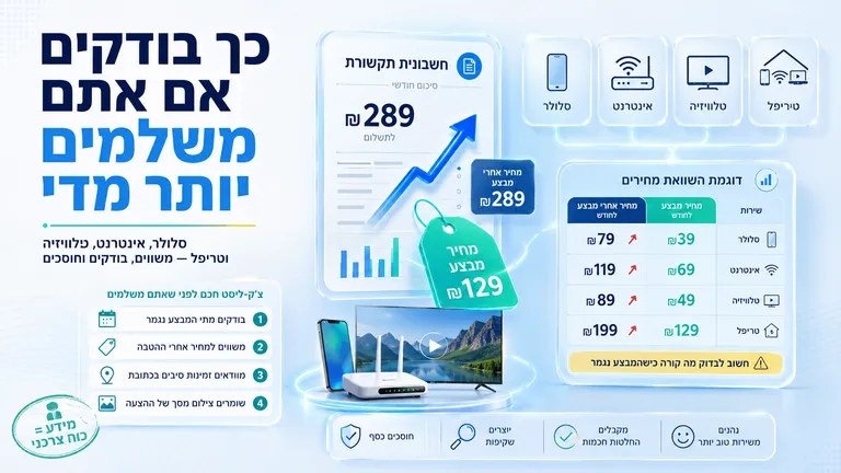 כך בודקים אם אתם משלמים יותר מדי