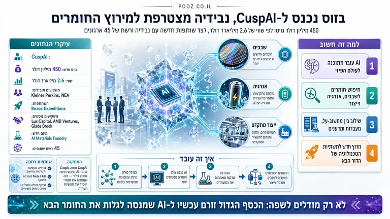 בזוס נכנס ל-CuspAI, נבידיה מצטרפת למירוץ החומרים