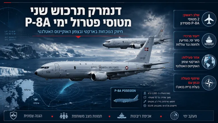 תמונה עבור הכתבה: דנמרק תרכוש שני מטוסי פטרול ימי P-8A