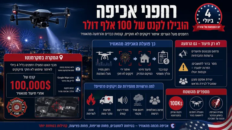 תמונה עבור הכתבה: רחפני אכיפה הובילו לקנס של 100 אלף דולר