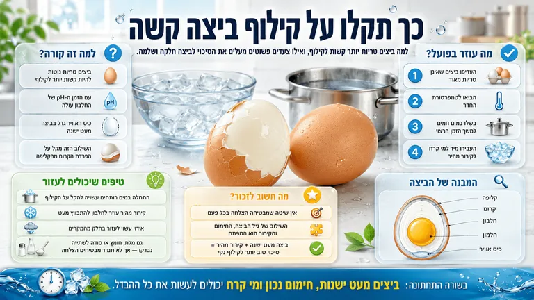 כך תקלו על קילוף ביצה קשה