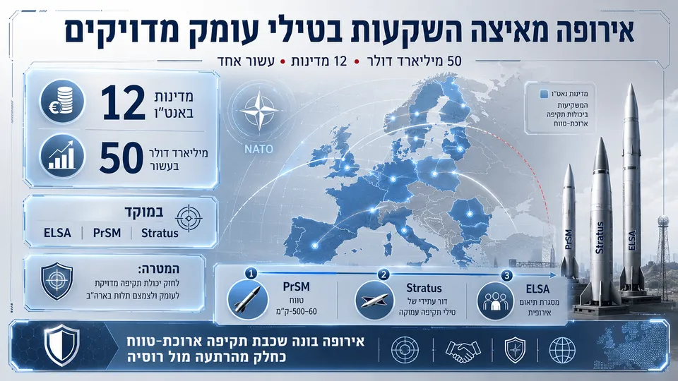 אירופה מאיצה השקעות בטילי עומק מדויקים