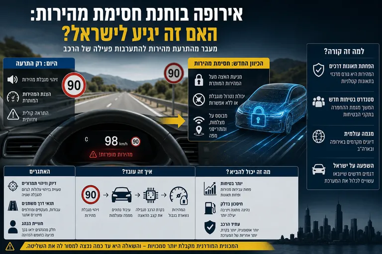 תמונה עבור הכתבה: אירופה בוחנת חסימת מהירות: האם זה יגיע לישראל