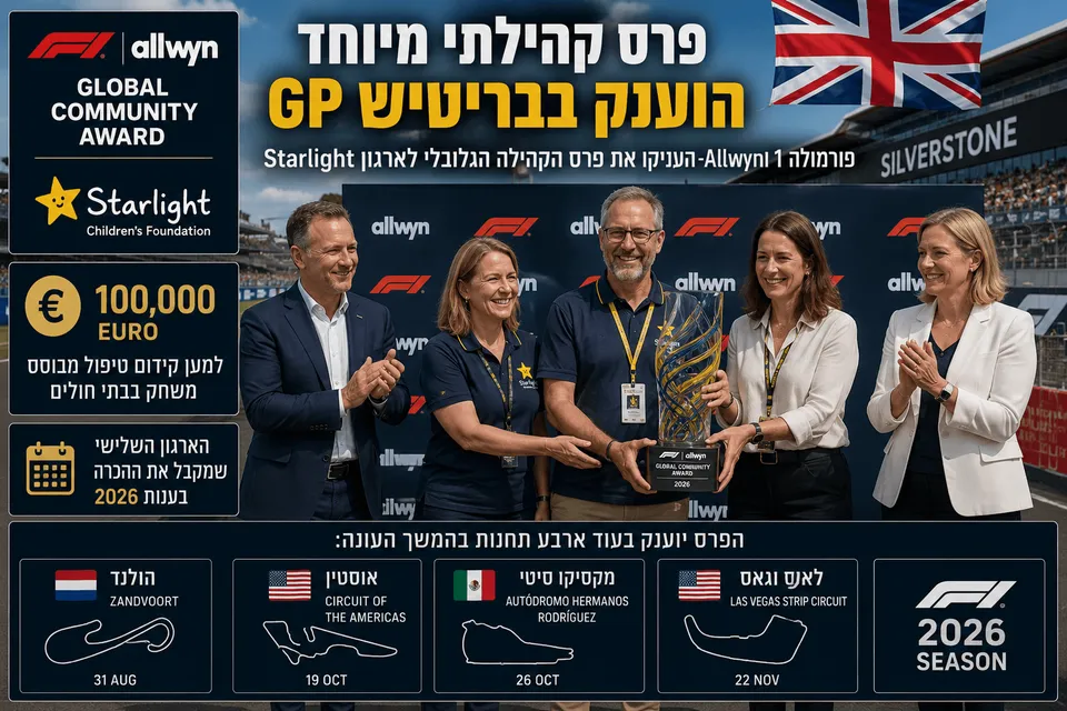פרס קהילתי מיוחד הוענק בבריטיש GP