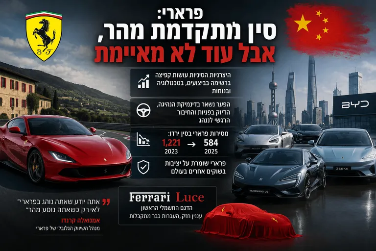 תמונה עבור הכתבה: פרארי: סין מתקדמת מהר, אבל עוד לא מאיימת