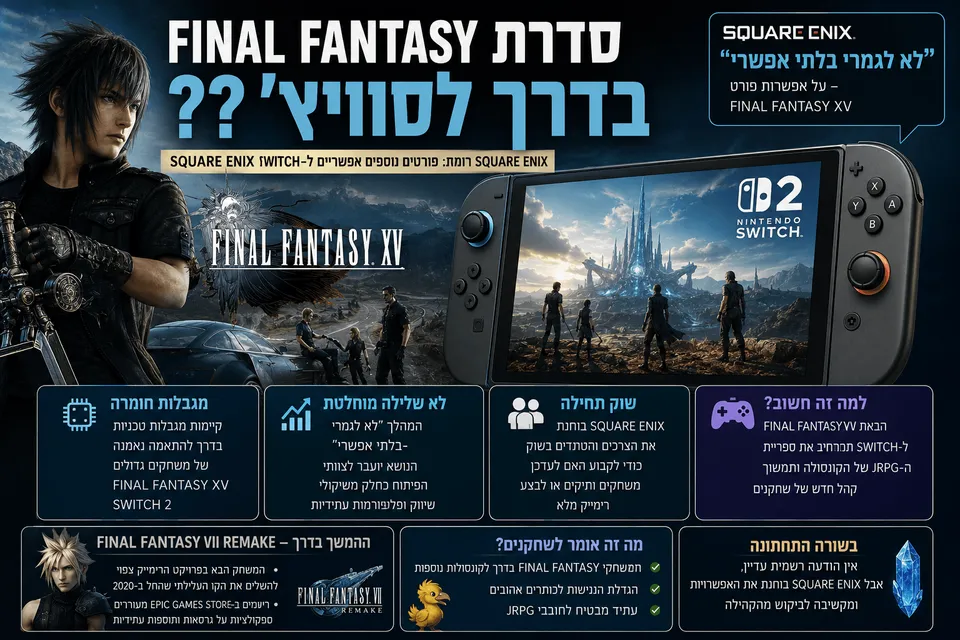 סדרת Final Fantasy בדרך לסוויץ' 2?