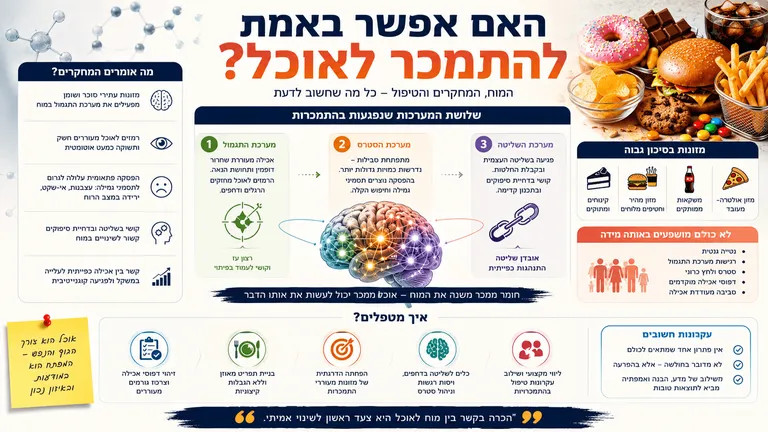 תמונה עבור הכתבה: האם אפשר באמת להתמכר לאוכל?