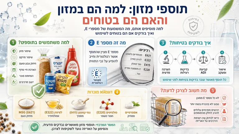 תמונה עבור הכתבה: תוספי מזון: למה הם במזון והאם הם בטוחים