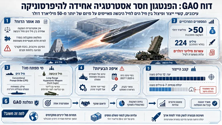 דוח GAO: הפנטגון חסר אסטרטגיה אחידה להיפרסוניקה