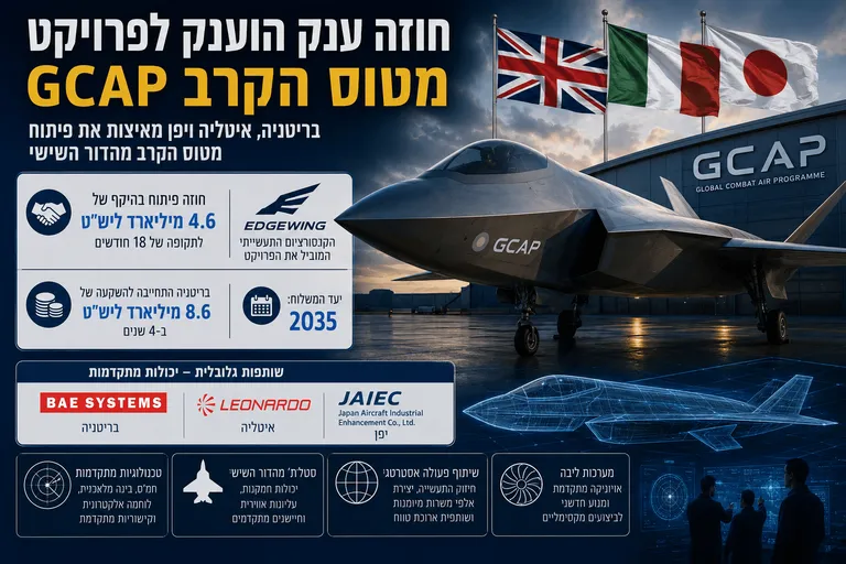 תמונה עבור הכתבה: חוזה ענק הוענק לפרויקט מטוס הקרב GCAP