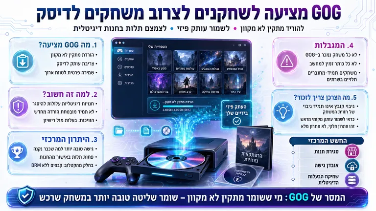 GOG מציעה לשחקנים לצרוב משחקים לדיסק