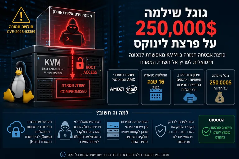 תמונה עבור הכתבה: גוגל שילמה 250 אלף דולר על פרצת לינוקס