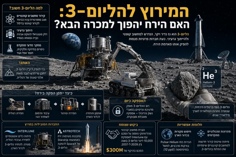 תמונה עבור הכתבה: המירוץ להליום־3: האם הירח יהפוך למכרה הבא