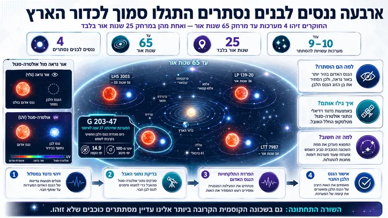 ארבעה ננסים לבנים נסתרים התגלו סמוך לכדור הארץ