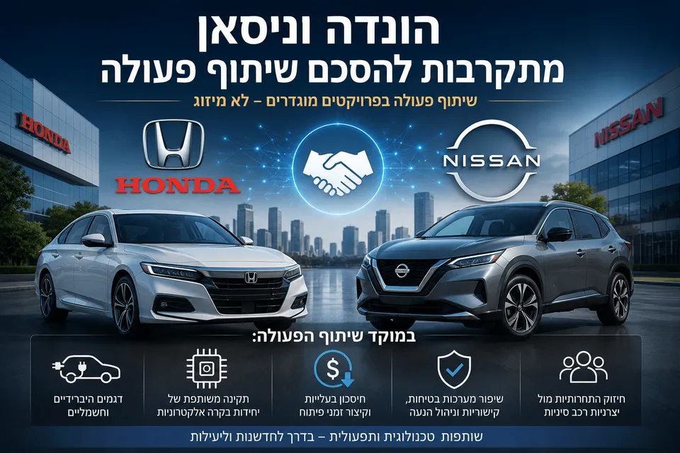 הונדה וניסאן מתקרבות להסכם שיתוף פעולה