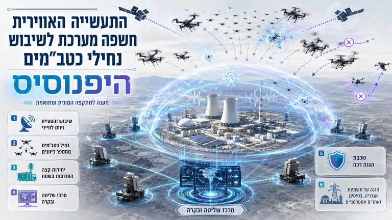 תמונה עבור הכתבה: התעשייה האווירית חשפה מערכת לשיבוש נחילי כטב"מים