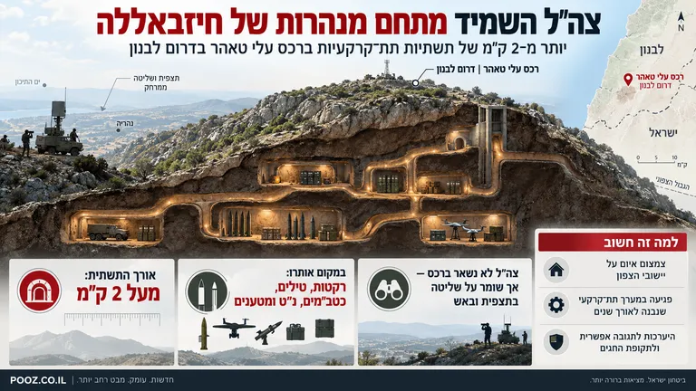 צה״ל השמיד מתחם מנהרות של חיזבאללה באורך יותר משני ק״מ