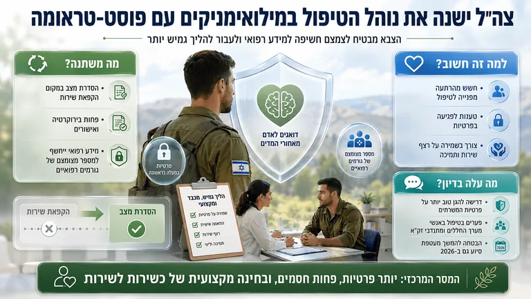 תמונה עבור הכתבה: צה"ל ישנה את נוהל הטיפול במילואימניקים עם פוסט-טראומה