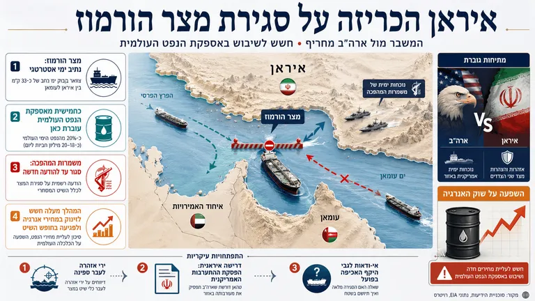 תמונה עבור הכתבה: איראן הכריזה על סגירת מצר הורמוז
