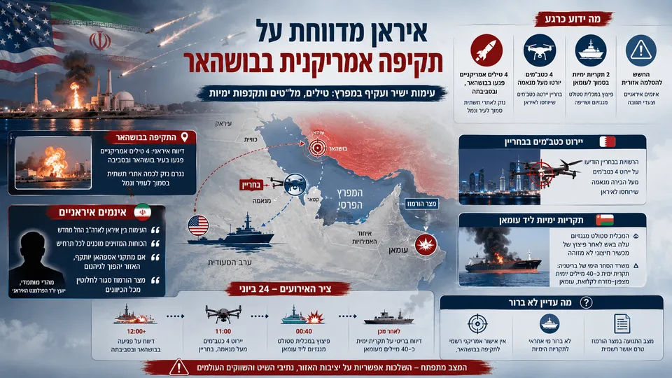 איראן מדווחת על תקיפה אמריקנית בבושהאר