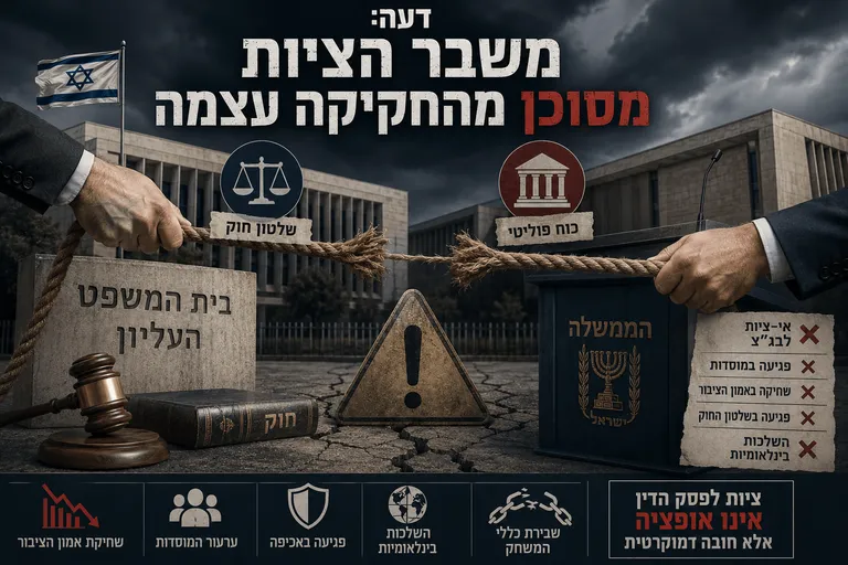 דעה: משבר הציות מסוכן מהחקיקה עצמה