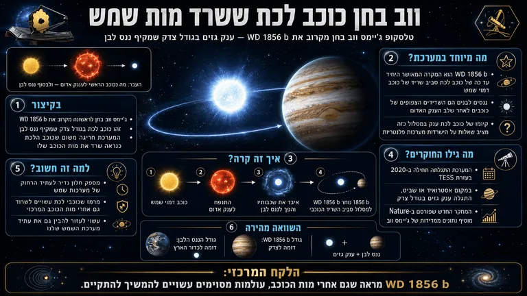 תמונה עבור הכתבה: ווב בחן כוכב לכת ששרד מות שמש