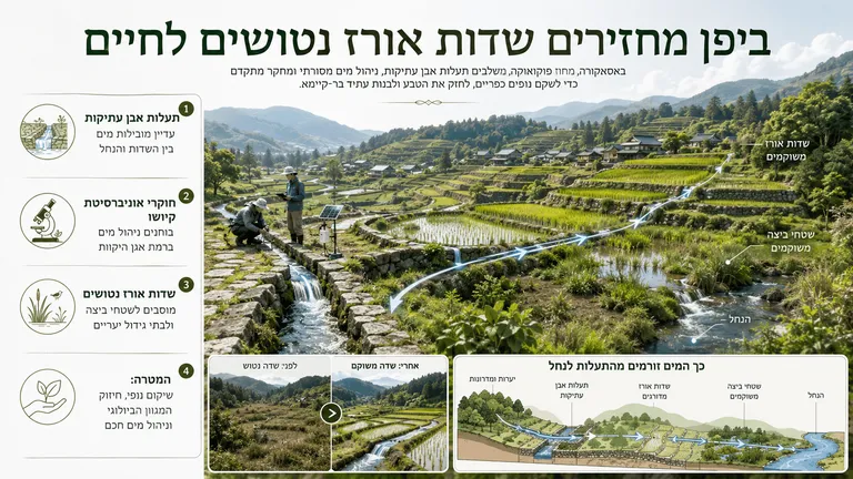 תמונה עבור הכתבה: ביפן מחזירים שדות אורז נטושים לחיים