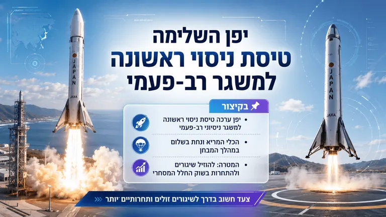 תמונה עבור הכתבה: יפן השלימה טיסת ניסוי ראשונה למשגר רב-פעמי